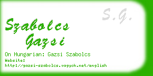 szabolcs gazsi business card